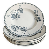 6 deep plates - Ironstone, Acacia service