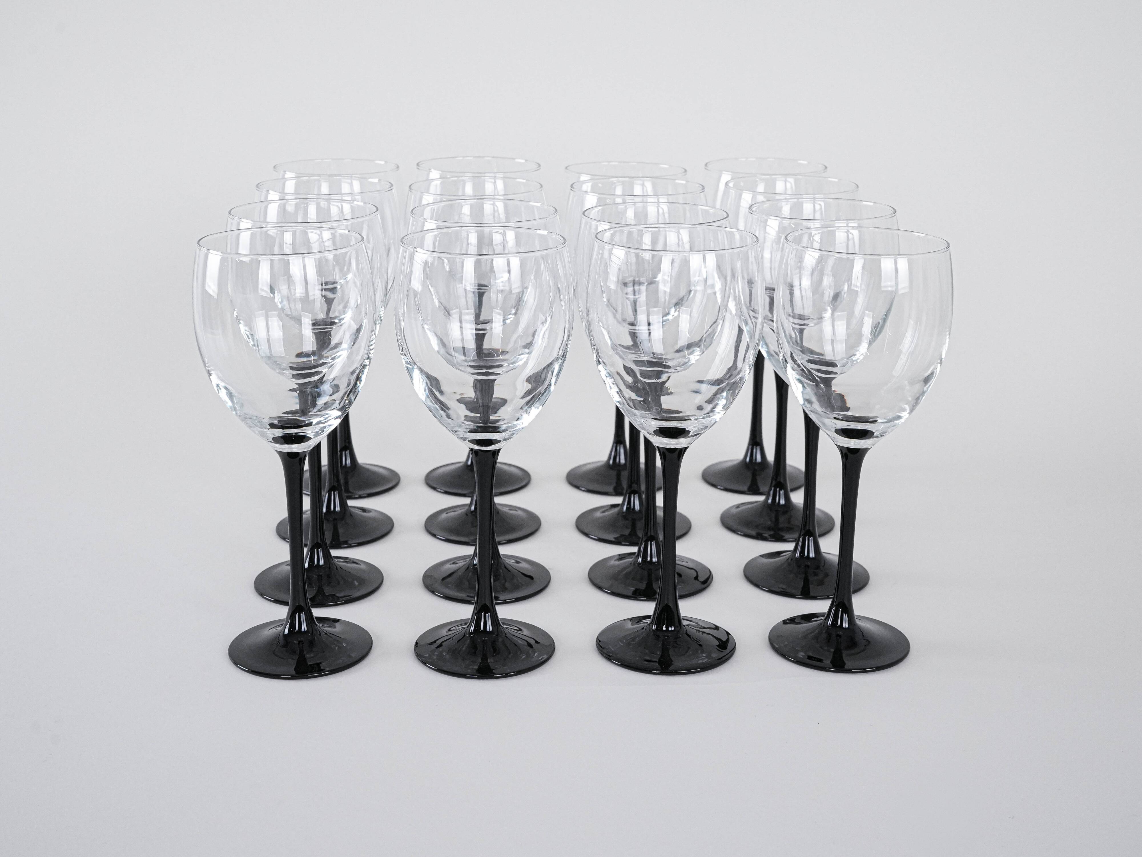 Set of wine glasses, Danish design, 1970s, manufactured in Denmark
