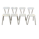 4 beige Formica and steel kitchen chairs from the 1970s