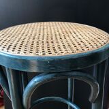 Curved wooden bar stool