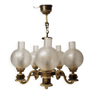 Chandelier / Pendant lamp Napoleon III period / 5 lights