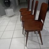 Suite of 4 Chairs by Bistrot Baumann year 1950