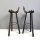 Mid Century Brutalist Bar Stools - Set of 2, 1960s