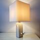 Sculpted travertine table lamp, italy 1970s