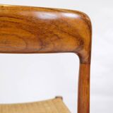 Set Of 5 Dining Chairs Model 75 Made In Teak By Niels O. Møller From 1960s