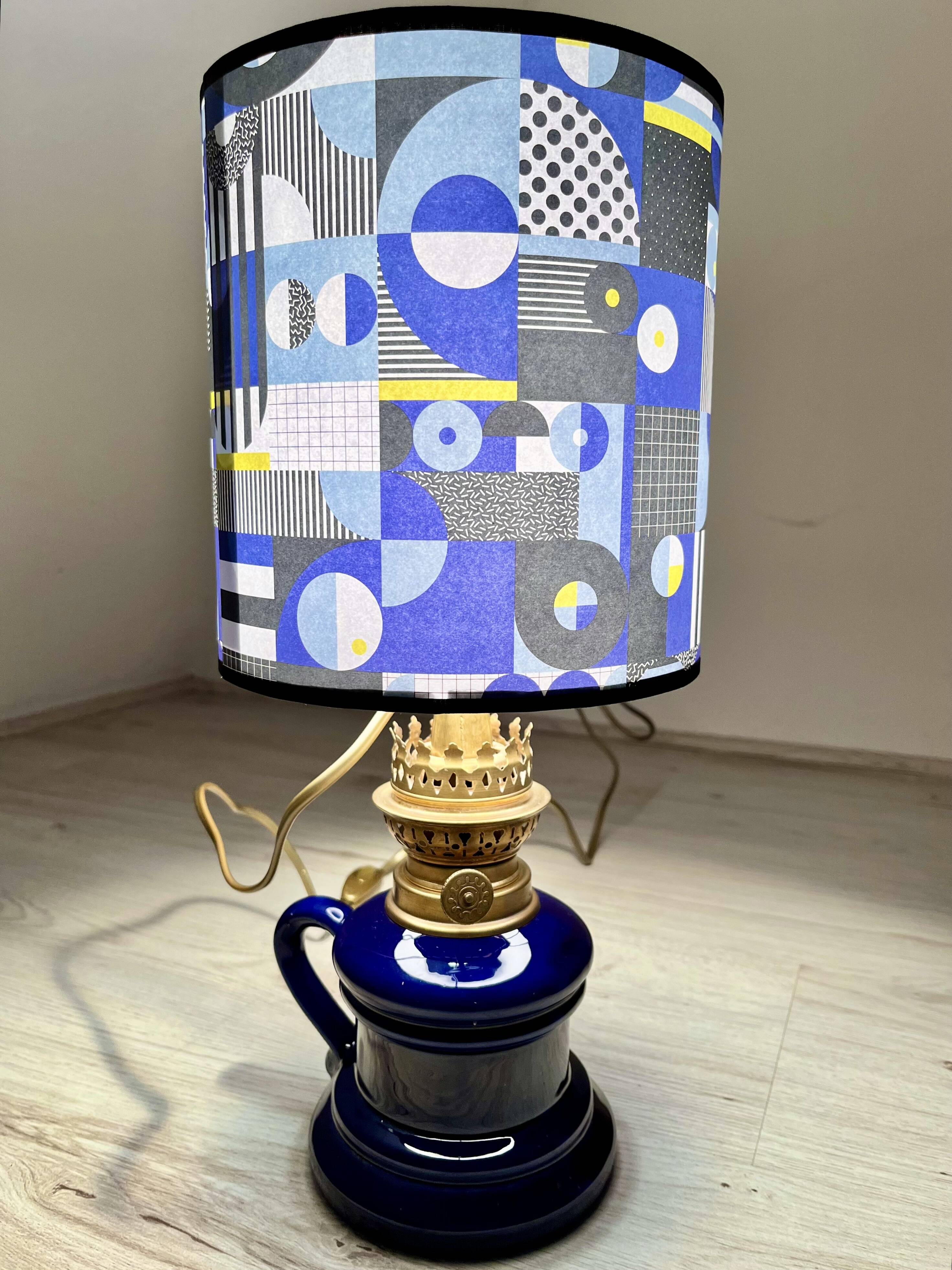 Late 19th century electrified oil lamp - unique "Sèvres" model