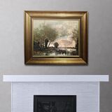 Jean-Baptiste Camille Corot, reproduction artisanale sur toile du musée des Beaux-Arts de Reims avec certificat