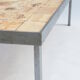 Rectangular metal and cermal herbarium coffee table by Roger Capron, 1960s