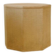 Petite table d’appoint octogonale en rotin couleur crème