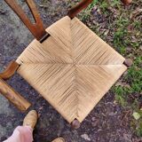 High chair armchair in vintage Scandinavian style