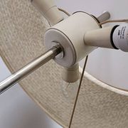 Teak and fiberglass lamp