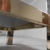Belgo Chrom coffee table with 2 glass plates, 1970s