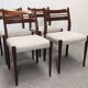Série de 4 chaises de style scandinave en teck, France vers 1970