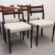 Set of 4 Scandinavian style teak chairs, France circa 1970.
