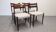 Set of 4 Scandinavian style teak chairs, France circa 1970.