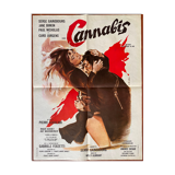 Movie poster "Cannabis" Serge Gainsbourg, Jane Birkin 60x80cm 1970