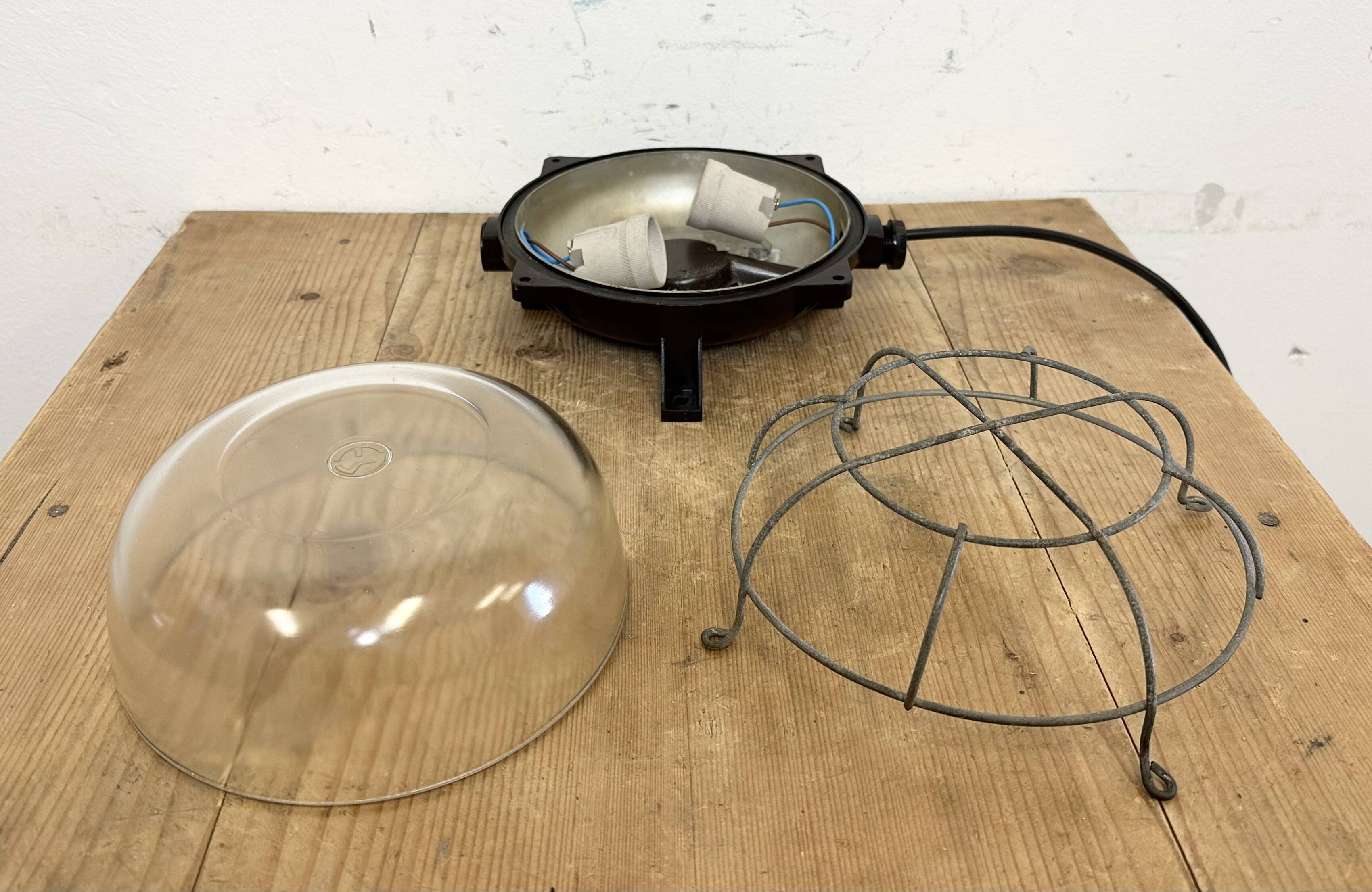 Brown Industrial Bakelite Wall or Ceiling Light, 1970s