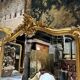 Napoleon III Period Fireplace Mirror in Gilded Wood with Louis XV Style Leaf