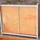 Modernist mural placard from the 1950s – sliding doors, workshop spirit