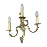 Louis XV-style wall light in solid bronze