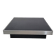 Large vintage black and stainless steel coffee table from the 1970s