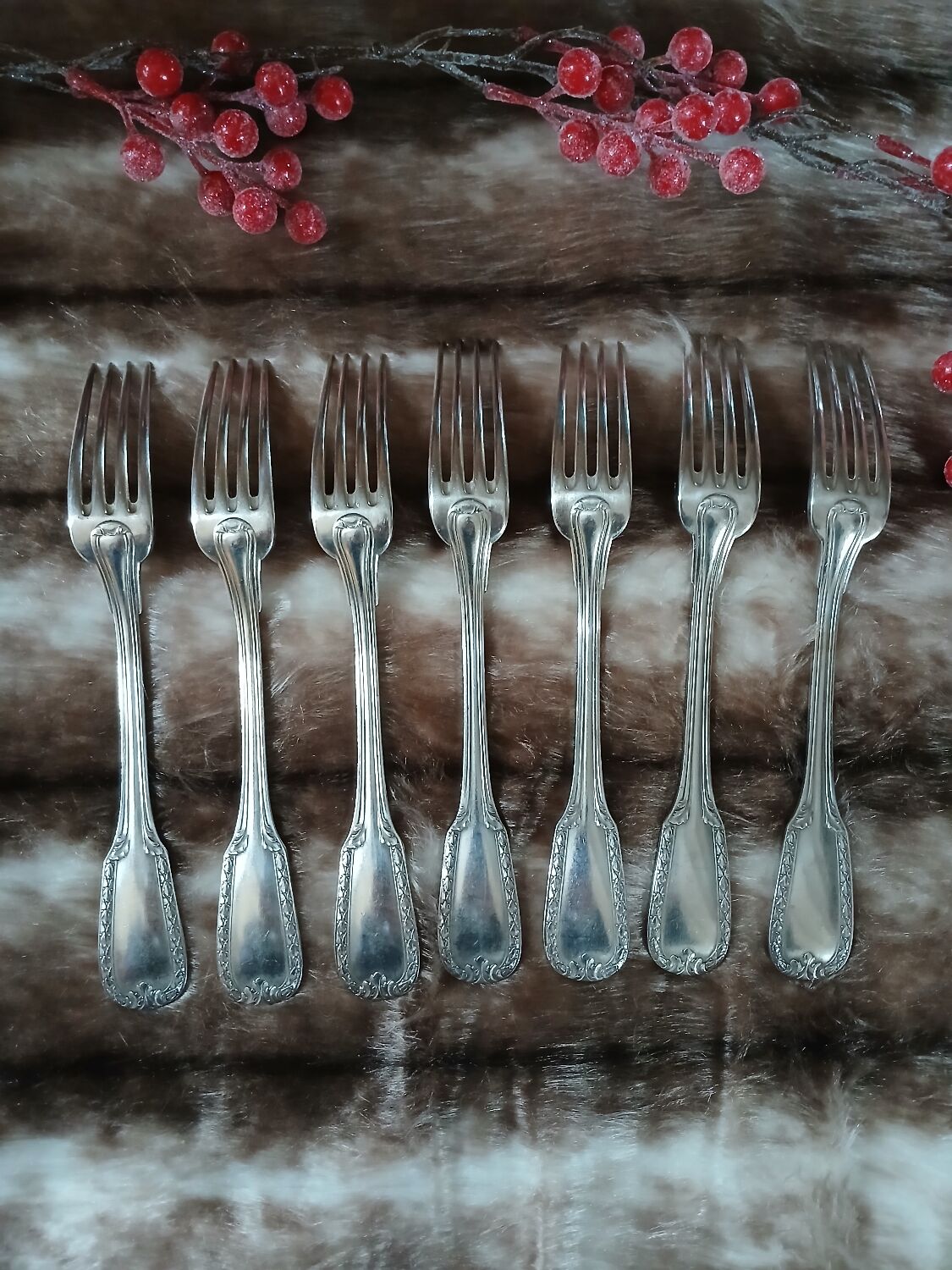 14 antique silver-plated cutlery sets