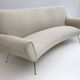 Canapé courbé moderne en velours, italien, milieu de siècle, Gigi Radice, pour Minotti, 1950