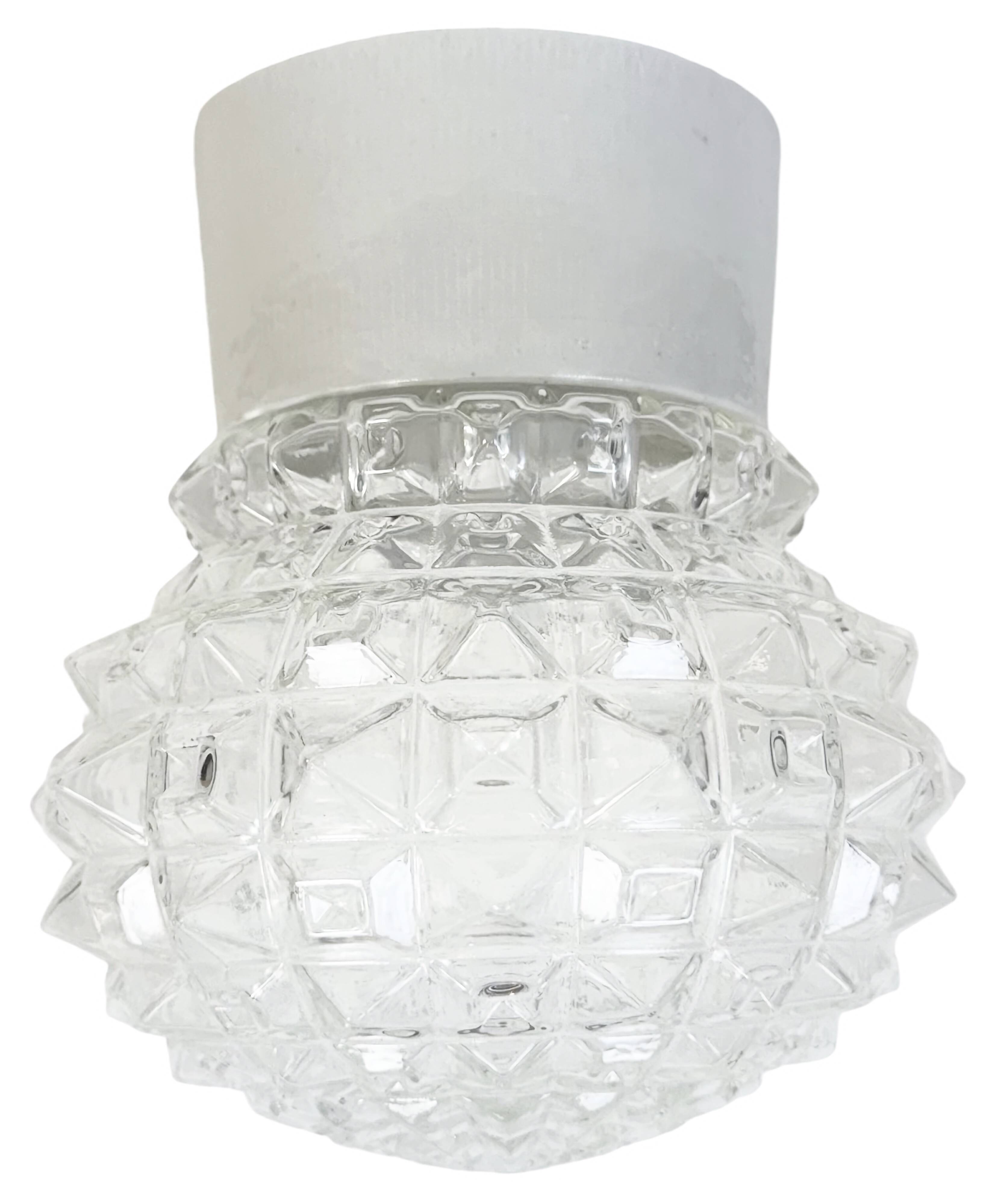 Vintage White Porcelain Ceiling Light, 1970s