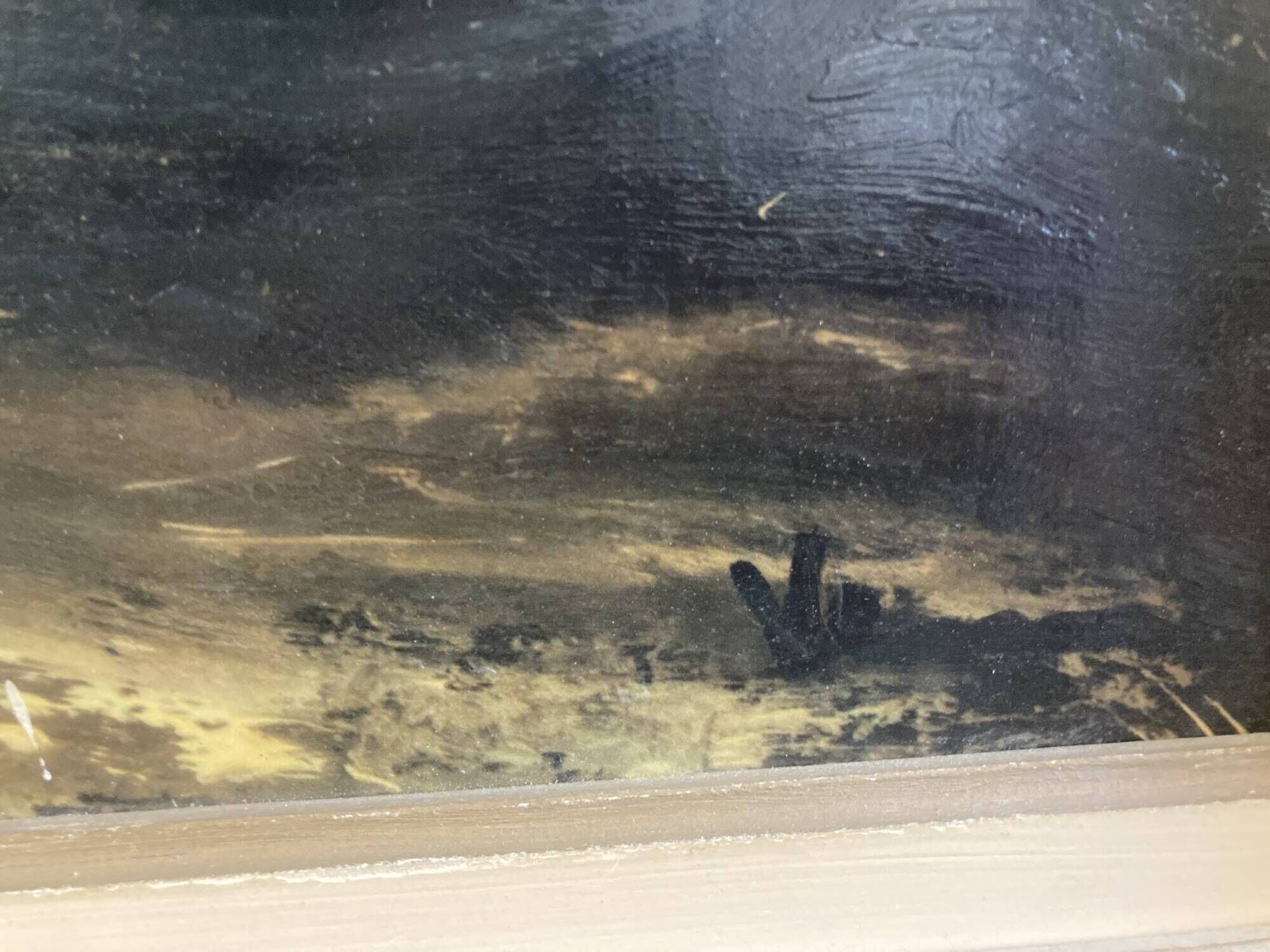 Oil on canvas, marine reproduction after Vlaminck 20th century.