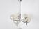 Vintage italian glass and chrome chandelier, 1970s