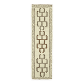 Turkish Handwoven Vintage Herki Kilim 110 cm x 356 cm