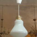 Pair of giant opaline bulb suspensions