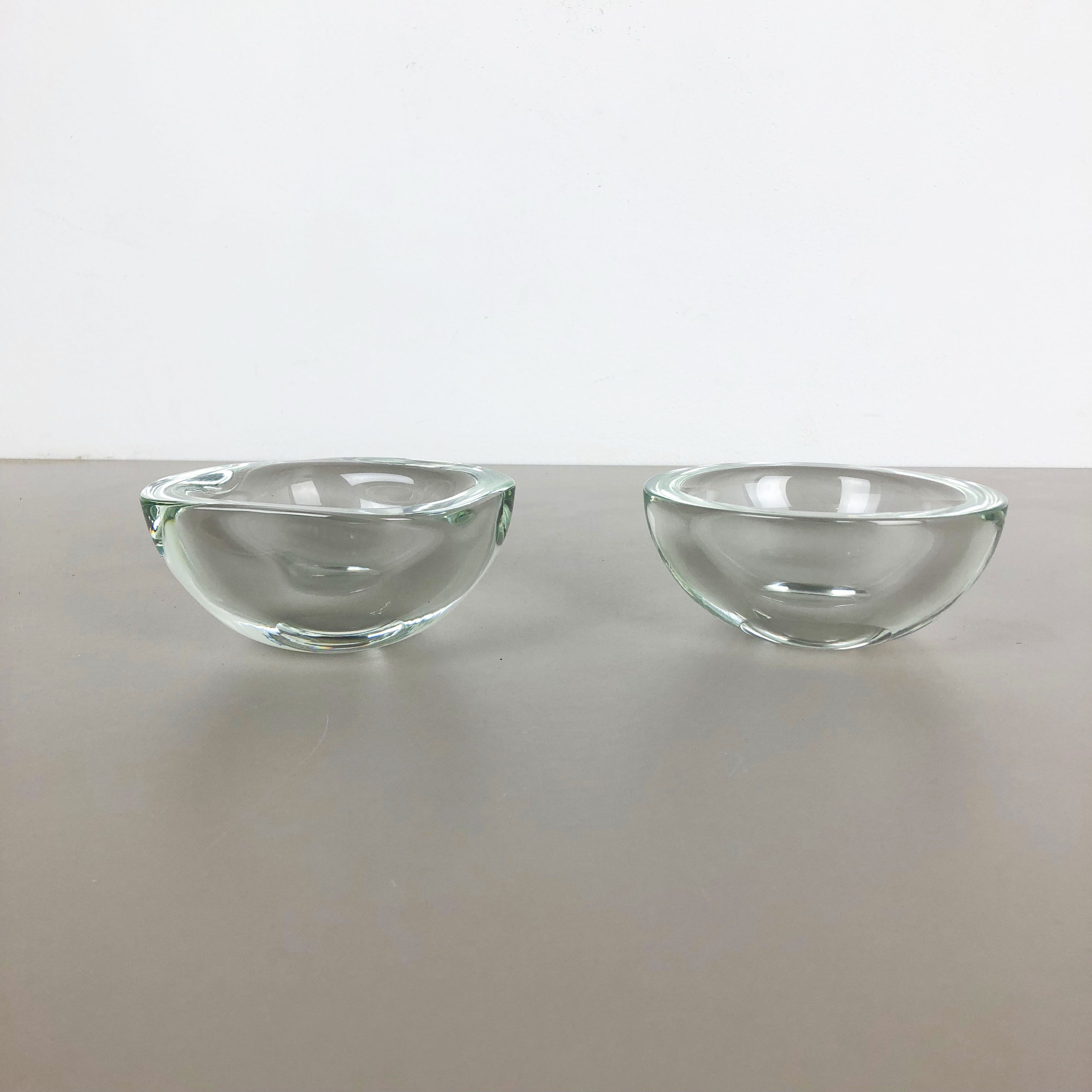 Murano glass shell bowls by Cenedese Italy, 1960
