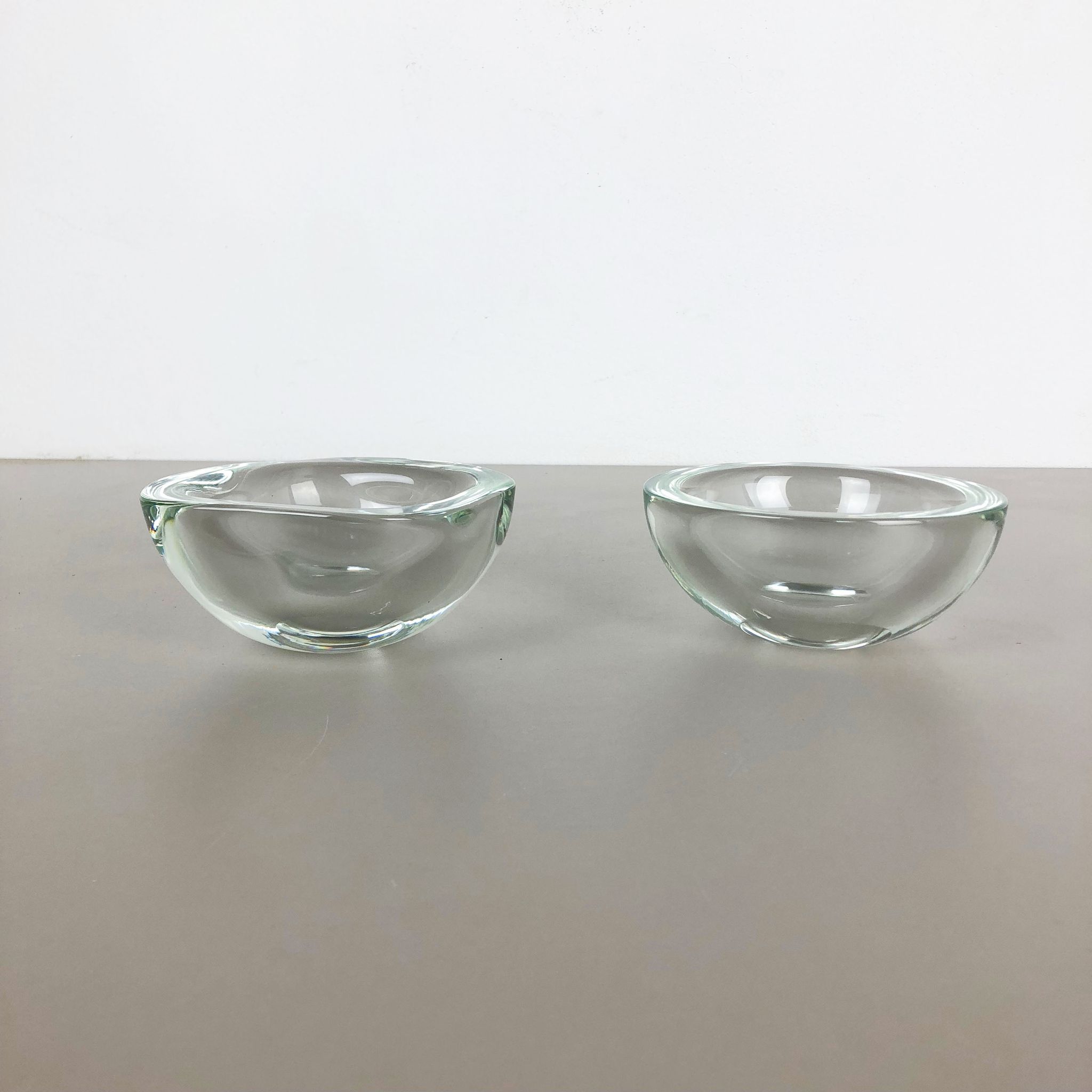 Murano glass shell bowls by Cenedese Italy, 1960