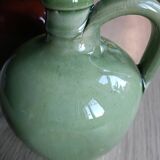 2 small glazed stoneware bottles