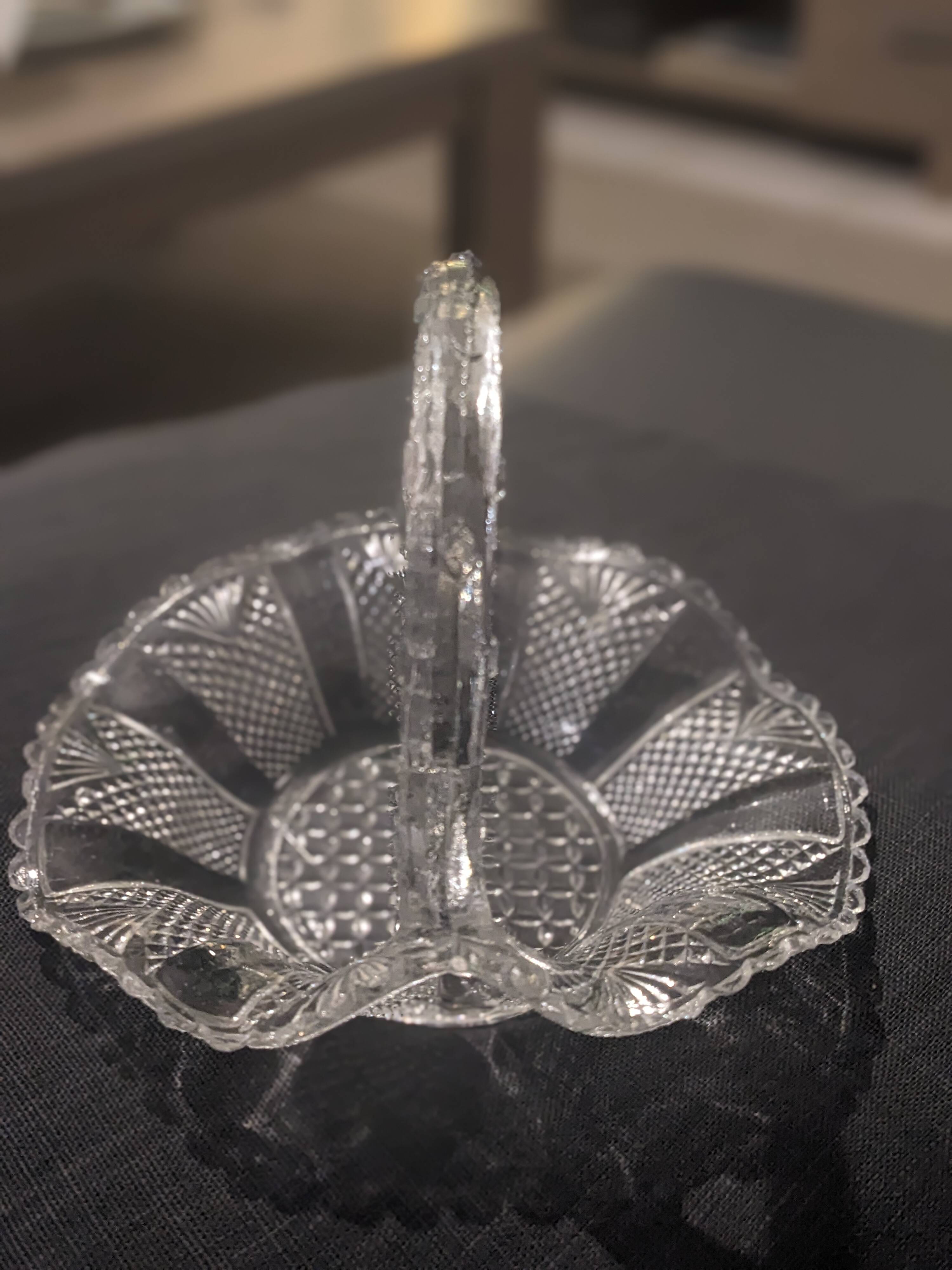 Small glass basket