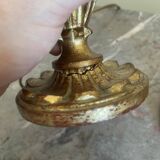 Antique Pair of Wooden Gilded Candle Holders 19th Century