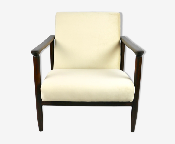 GFM-142 Chair in Beige Velvet by Edmund Homa, 1970s