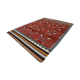Turkish Wine Red Handmade Wool Kilim Rug, 312x407Cm