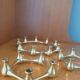 Vintage set 3 Danish Design brass candle holder by Jens Quistgaard