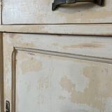 Parisian buffet with white beige patina