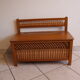 Chest bench with rattan
