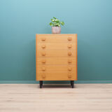 Commode en frêne, design danois, années 70, fabriqué au Danemark
