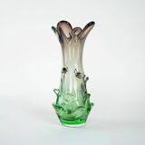 Green vase, Murano glass, 1960s, made in Italy