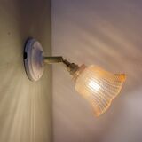 Vintage amber glass tulip wall light