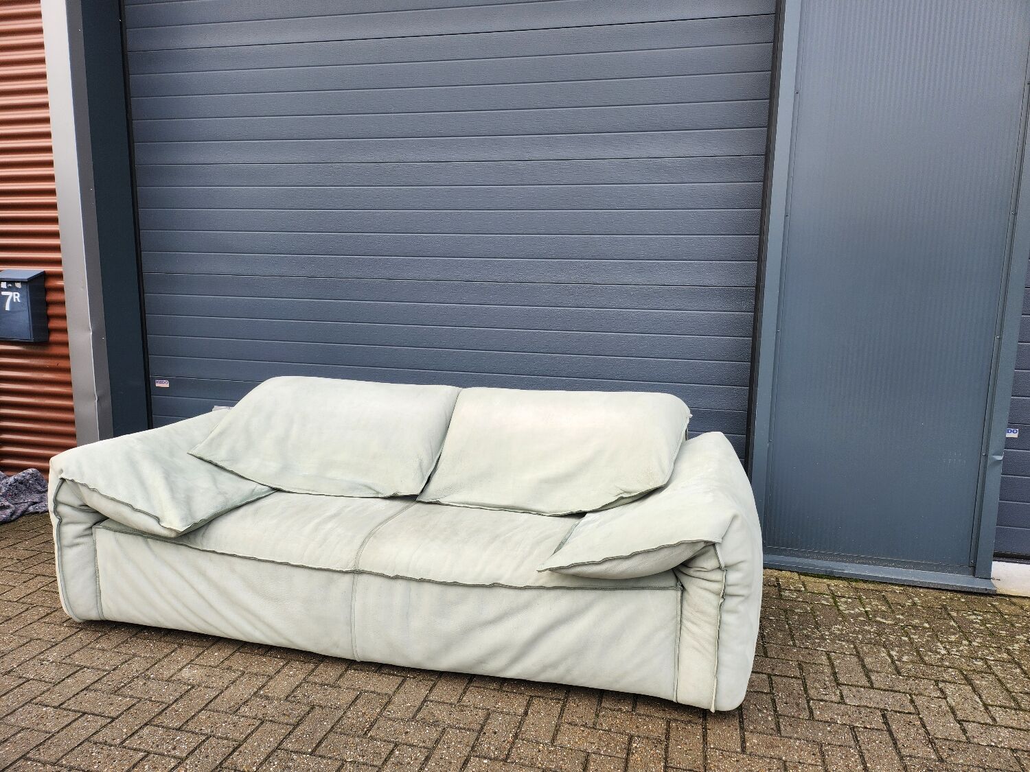 Baxter - Casablanca sofa in Nabuk Sage by Paola Navone