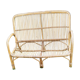 Vintage rattan basket bench