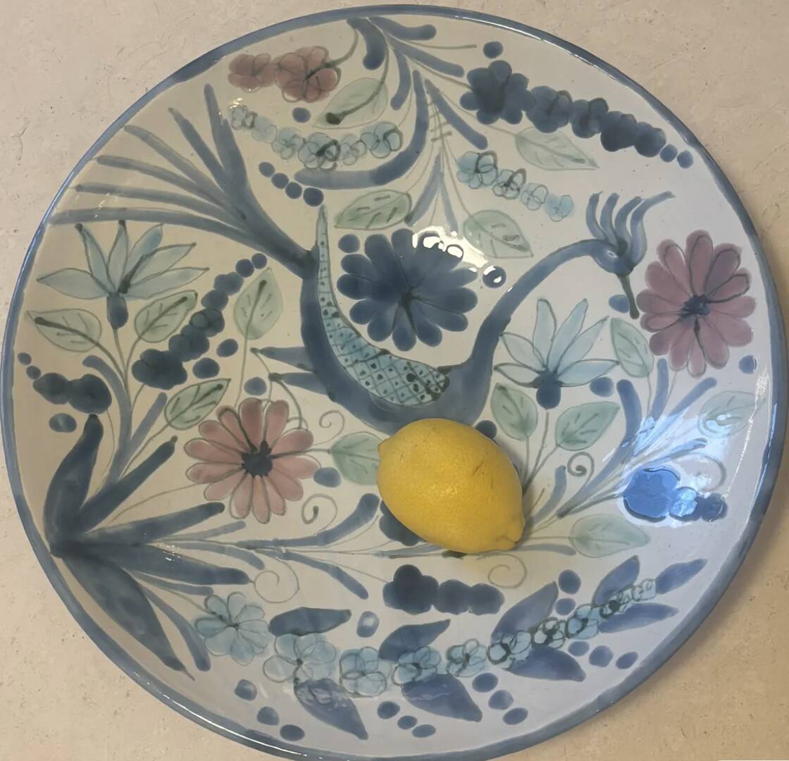 Ceramic plate signed Maja