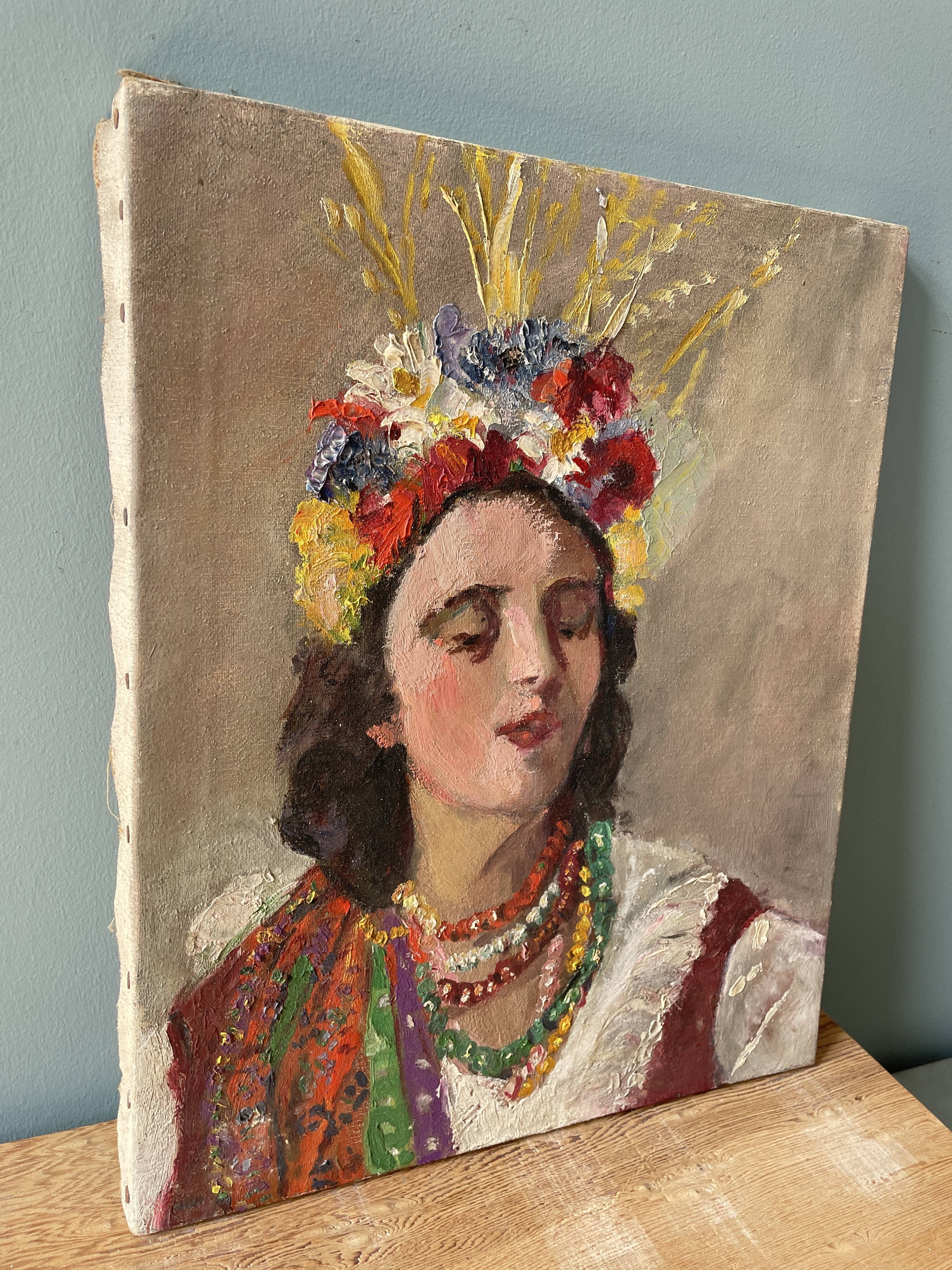 Old portrait painting