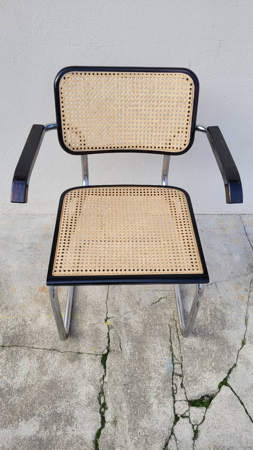 Marcel Breuer armchair model b64 cesca signed Made in Italy